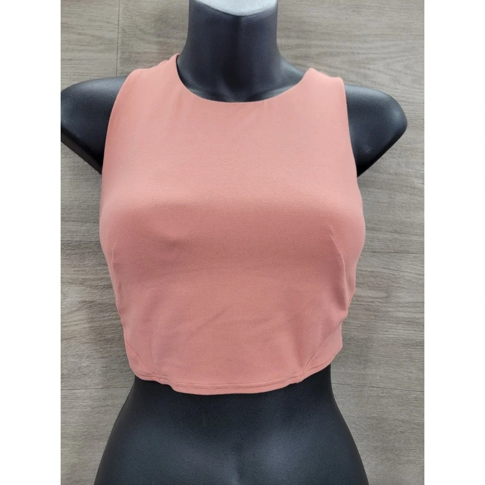 Lululemon Forward Fold Bra Women's 6 Coral Nulu High Neck C/D Cups Yoga